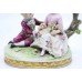 Italian Capodimonte Porcelain Figural Group of Girl & Boy