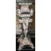 Ornate Italian Floral Ceramic Pedestal