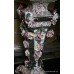 Ornate Italian Floral Ceramic Pedestal