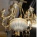 Ornate Decorative Marble & Ormolu Italian Chandelier