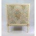 Italian Painted & Gilt Carved Wood Silik Upholstered Armchair