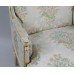 Italian Painted & Gilt Carved Wood Silik Upholstered Armchair