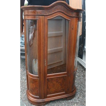 Italian Walnut Display Cabinet