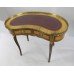 French Kidney Shaped Galleried Inlaid Desk