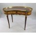 French Kidney Shaped Galleried Inlaid Desk