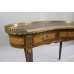 French Kidney Shaped Galleried Inlaid Desk