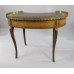 French Kidney Shaped Galleried Inlaid Desk