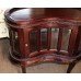 Kidney Shaped Mahogany Glazed Tray Top Cabinet