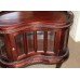 Kidney Shaped Mahogany Glazed Tray Top Cabinet