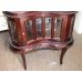 Kidney Shaped Mahogany Glazed Tray Top Cabinet