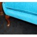 Kingfisher Blue Velvet Upholstered Armchair