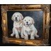 Labrador Puppies Oil on Canvas Painting