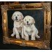 Labrador Puppies Oil on Canvas Painting