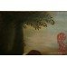 Large Antique Painting Cellist Oil on Canvas