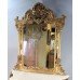 Large Carved Giltwood Marble Topped Console Table with Mirror