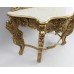 Large Carved Giltwood Marble Topped Console Table with Mirror