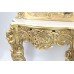 Large Carved Giltwood Marble Topped Console Table with Mirror