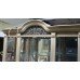 Large Painted Craquelure Decapé Mirrored Display Cabinet