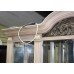 Large Painted Craquelure Decapé Mirrored Display Cabinet