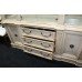 Large Painted Craquelure Decapé Mirrored Display Cabinet
