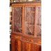 Large Flame Mahogany Inlaid Glazed Breakfront Bookcase