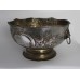 Large Hand Chased Silver on Copper Punch Bowl