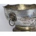 Large Hand Chased Silver on Copper Punch Bowl