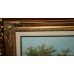 Large Landscape Painting Set in Gilt Frame