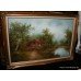 Large Landscape Painting Set in Gilt Frame