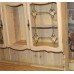 Large Limed Oak Pine Dresser Glazed Cabinet on Stand