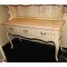 Large Limed Oak Pine Dresser Glazed Cabinet on Stand