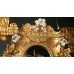 Large Marble Topped Gilt Side Table & Ornate Mirror