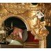 Large Marble Topped Gilt Side Table & Ornate Mirror