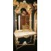 Large Marble Topped Gilt Side Table & Ornate Mirror