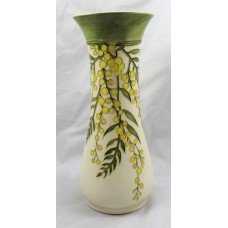 Large Moorcroft "Mimosa" Yellow, Cream & Green Vase 