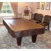 Large Full Size Pool Table Made in California with Cues, Rack & Hanging Brass Light
