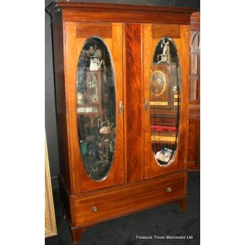 Late Victorian Mahogany Double Wardrobe