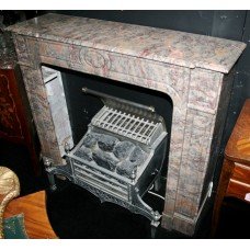 Fine Late Victorian Rouge Grey Marble Fireplace