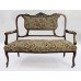 Late Victorian Walnut Framed Upholstered Two Seater Sofa
