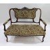 Late Victorian Walnut Framed Upholstered Two Seater Sofa