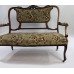Late Victorian Walnut Framed Upholstered Two Seater Sofa