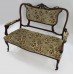 Late Victorian Walnut Framed Upholstered Two Seater Sofa
