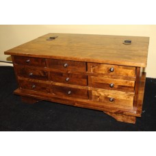 Heavy Solid Wood Chestnut Laura Ashley Chest of Drawers Coffee Table