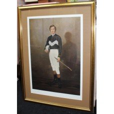 Limited Edition Signed Print of Lester Piggott Set in Frame