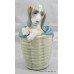 Lladro "Dog in Basket" Figurine