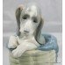 Lladro "Dog in Basket" Figurine