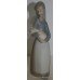 Lladro Porcelain Figurine Girl Holding a Piglet #1011