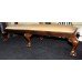 Long Carved Mahogany Six Footed Ball & Claw Stool