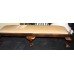Long Carved Mahogany Six Footed Ball & Claw Stool
