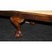 Long Carved Mahogany Six Footed Ball & Claw Stool